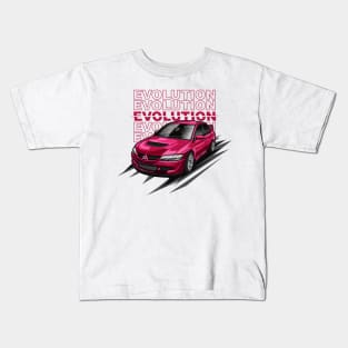 Lancer Evolution VIII Tuner (Super Maroon) Kids T-Shirt